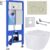 Унитаз подвесной с инсталляцией, Roxen StounFix Dual Fresh 966181