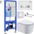 Унитаз подвесной с инсталляцией, Roxen StounFix Dual Fresh 964407