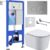 Унитаз подвесной с инсталляцией, Roxen StounFix Dual Fresh 915792