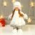 Интерьерная кукла “Девочка в вязаном платье и белом шарфике” (31 см)
