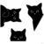 Набор магнитных закладок “Black cat” (3 шт.)