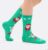 Носки детские “Дед Мороз” (светлая-зелёнка)