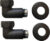 Комплект фитингов для полотенцесушителя, Luxon 1″х1″ г/ш Ral 9005 / 741SCH1010Ral9005
