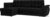 Угловой диван Лига диванов Нэстор прайм 103100 (левый, велюр, черный)