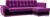 Угловой диван Лига диванов Нэстор прайм 103106 (правый, микровельвет, фиолетовый/черный)