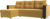 Угловой диван Лига диванов Валенсия Лайт левый (микровельвет, желтый)