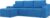 Угловой диван Mebelico Элида угловой 108670 (левый, велюр, голубой)