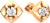 Серьги из комбинированного золота, ZORKA 3D00302.14K.B