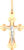 Крестик из комбинированного золота, ZORKA 410018.3.14K.B.REL
