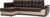 Угловой диван Лига диванов Нэстор прайм 103116 (левый, экокожа, коричневый/бежевый)