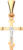 Крестик из комбинированного золота, ZORKA 430186.14K.B.REL