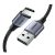 Кабель UGREEN USB-A 2.0-Type-C 3A в оплетке (черный, 0.25м)