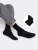 Мультипак высоких мужских носков черного цвета (3 пары) с прямоугольной цветной вставкой