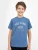 Хлопковая футболка серо-синего цвета для мальчиков