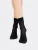 Высокие женские носки из полиамида черного цвета
