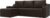 Угловой диван Mebelico Элида угловой 108689 (левый, экокожа, коричневый)