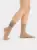 Носки женские коричневые с рисунком в виде надписи "бягу валасы назад".