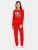 Комплект для девочек (джемпер, брюки) красный со звездочками