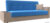 Диван Лига диванов Лига-020 стол слева 118477L (велюр, голубой/бежевый/бежевый)