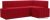Угловой диван Мебель-АРС Вермут правый 193x82x113 (микровелюр кордрой красный)