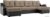П-образный диван Лига диванов Меркурий 100335 (коричневый/черный)