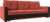 Диван Лига диванов Ник-3 112188 (микровельвет, коралловый/экокожа, коричневый)