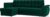 Угловой диван Лига диванов Нэстор прайм 103092 (левый, велюр, зеленый)