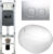 Унитаз подвесной с инсталляцией, WeltWasser Amberg 350 ST + Jeckenbach 004 GL-WT + Amberg RD-CR
