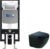 Унитаз подвесной с инсталляцией, WeltWasser Amberg 497 + Merzbach 043 MT-BL + Amberg RD-CR