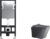 Унитаз подвесной с инсталляцией, WeltWasser Amberg 506 + Gelbach 041 MT-GR + Amberg RD-CR