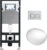 Унитаз подвесной с инсталляцией, WeltWasser Amberg 506 + Jeckenbach 004 GL-WT + Amberg RD-WT