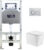 Унитаз подвесной с инсталляцией, WeltWasser Amberg 506 ST + Nesenbach 004 GL-WT + Amberg RD-WT