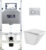 Унитаз подвесной с инсталляцией, WeltWasser Amberg 506 ST+Rotbach 004 GL-WT+Amberg RD-WT