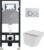 Унитаз подвесной с инсталляцией, WeltWasser Amberg 506 + Telbach 004 GL-WT + Amberg RD-WT