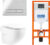 Унитаз подвесной с инсталляцией, BelBagno BB066CHR/BB870SC/BB002-80/BB005-PR-CHROME