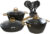 Набор кухонной посуды, Oursson Black Gold CS2612A/BL