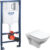 Унитаз подвесной с инсталляцией, Cersanit Carina New Clean S-MZ-CARINA-XL-COn-S-DL-w + 38772001