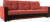 Диван Лига диванов Ник-3 112178 (микровельвет, коралловый/коричневый)