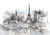 Фотообои листовые, Citydecor Акварельный Париж