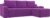 Угловой диван Mebelico Элида угловой 108682 (правый, микровельвет, фиолетовый)