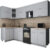 Кухонный гарнитур, Интерлиния Мила Gloss 50-12×27