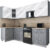 Кухонный гарнитур, Интерлиния Мила Gloss 60-12×27