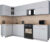 Кухонный гарнитур, Интерлиния Мила Gloss 60-12×30
