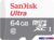 Карта памяти SanDisk Ultra SDSQUNR-064G-GN3MN microSDXC 64GB