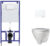 Унитаз подвесной с инсталляцией, Sanita Luxe Attica SL DM ATCSLWH0104 + 525 040000 + L1 040011