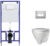 Унитаз подвесной с инсталляцией, Sanita Luxe Attica SL DM ATCSLWH0104 + 525 040000 + S3 040043