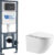Унитаз подвесной с инсталляцией, WeltWasser Marberg 410 + Merzbach 043 GL-WT + Mar 410 SE MT-BL