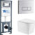 Унитаз подвесной с инсталляцией, WeltWasser Marberg 410 + Nesenbach 004 GL-WT + Mar 410 SE-CR