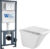 Унитаз подвесной с инсталляцией, WeltWasser Marberg 410+ Rotbach 004 GL-WT+ Mar410 RD