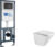 Унитаз подвесной с инсталляцией, WeltWasser Marberg 410 + Rotbach 004 GL-WT + Mar 410 SE MT-BL